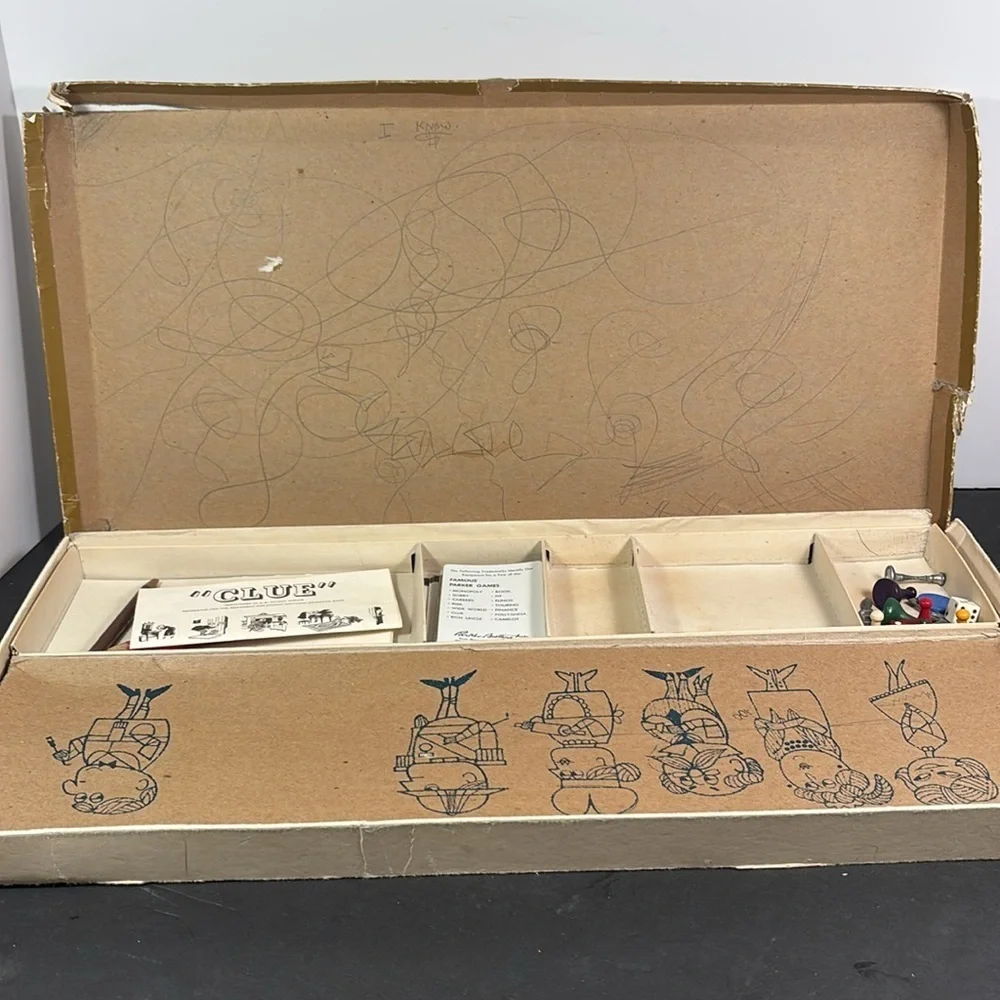 Vintage 1963 Clue Board Game by Parker Brothers – Detective Game